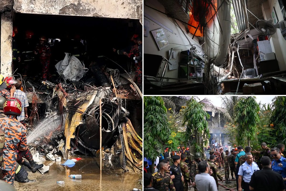 வங்கதேசத்தில் பயங்கரம்: பாடசாலை மீது விழுந்த விமானம்… 18 பேர் உடல் கருகி பலி!