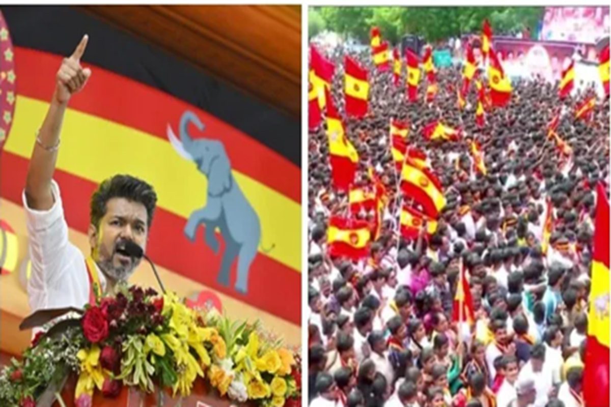 திருச்சியில் விஜய்யின் அரசியல் முதல் அடி:  ஜெயலலிதா பாணியில் தி.மு.க.வை  நோக்கி சீறிய விஜய்!