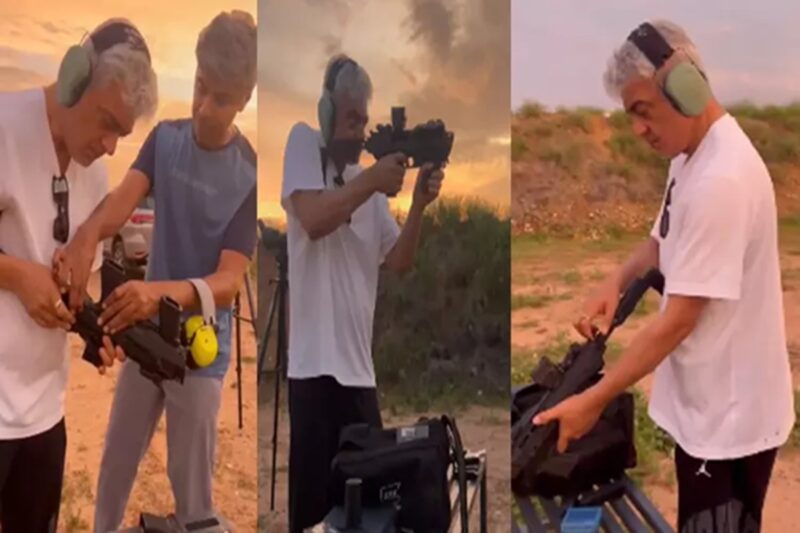 துப்பாக்கி சுடும் பயிற்சியில் நடிகர் தல அஜித்: ரசிகர்களால் வைரலாகும் காணொளி!